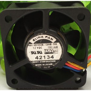 ELINA HDF4020L-12HHB-50A 12V 0.18A 3wires Cooling Fan